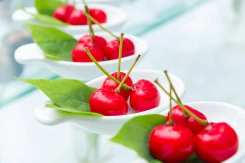 Cherry imitation fruit Stock Photos