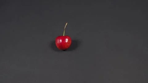 Cherry isolated on black background. Stock Photos