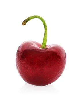 Cherry isolated. Cherry on white background Stock Photos