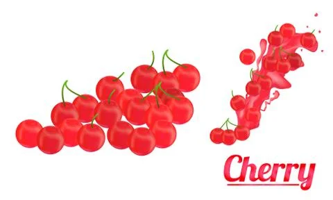 A cherry isolated Stock Illustration