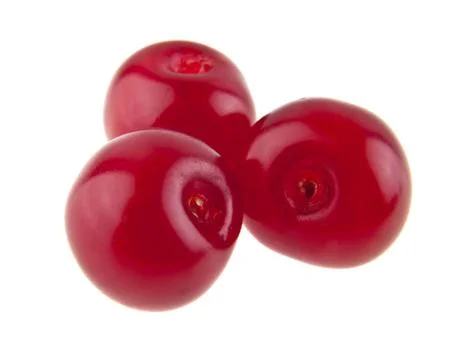 Cherry isolated on white background closeup Stock Photos