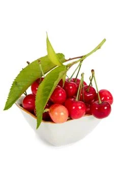 Cherry, isolated on a white background Foto stock