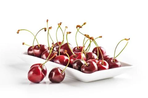 Cherry isolated on white background Stock Photos