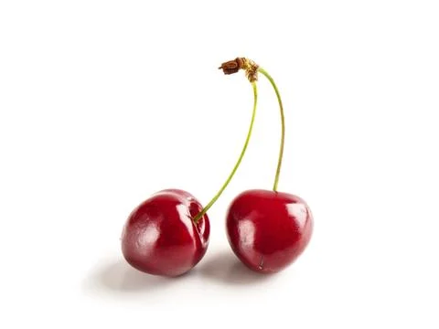 Cherry isolated on white background Stock Photos