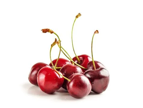 Cherry isolated on white background Stock Photos