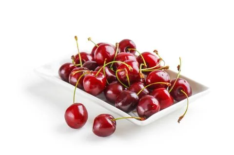 Cherry isolated on white background Stock Photos