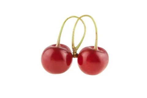 Cherry isolated on white background Stock Photos