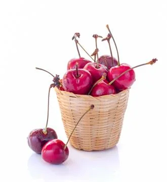 Cherry isolated on white background Stock Photos
