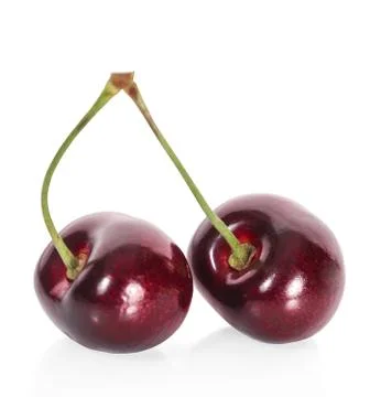 Cherry isolated on white background Stock Photos