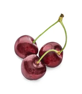 Cherry isolated on white background Stock Photos