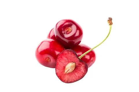 Cherry isolated on a white background Stock Photos