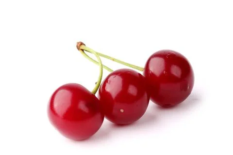 Cherry isolated white background Stock Photos