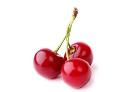 Cherry isolated white background Stock Photos