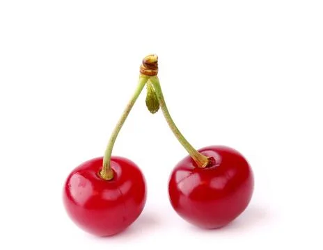 Cherry isolated white background Stock Photos