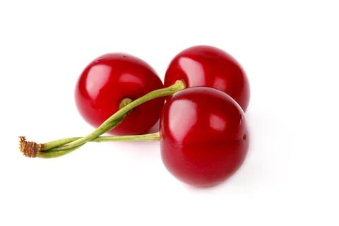 Cherry isolated on white background Stock Photos