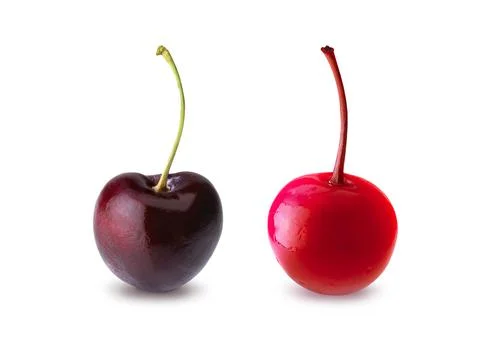 Cherry Isolated on White Background Stock Photos