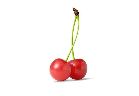 Cherry isolated on white background Stock Photos
