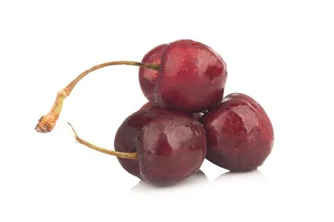 Cherry isolated on white background Stock Photos