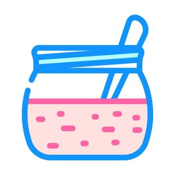 Cherry jam color icon vector illustration Illustrazione stock