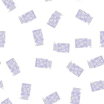 Cherry jam glyph seamless pattern Stock Illustration