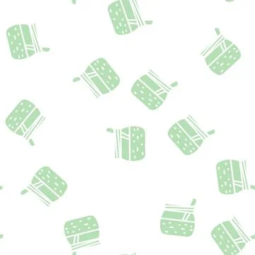 Cherry jam glyph vector seamless pattern Stock Illustration