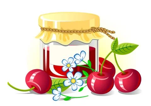 Cherry Jam Illustrazione stock