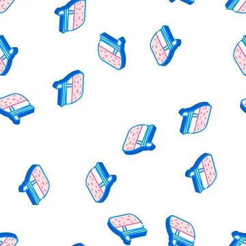 Cherry jam isometric icon seamless pattern 스톡 일러스트