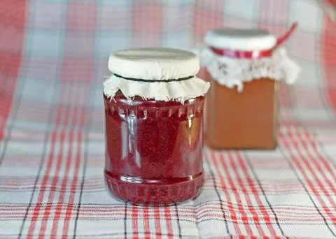 Cherry jam Stock Photos
