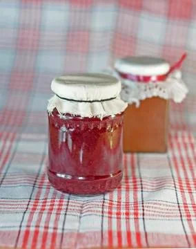 Cherry jam Stock Photos