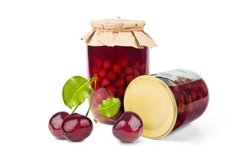Cherry jam Stock Photos