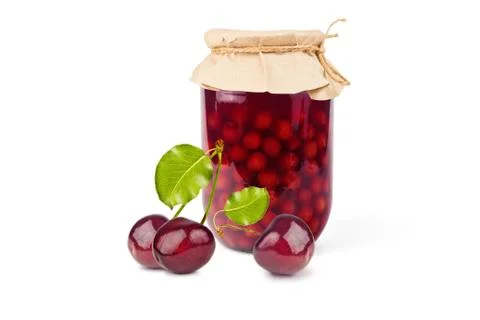 Cherry jam Stock Photos