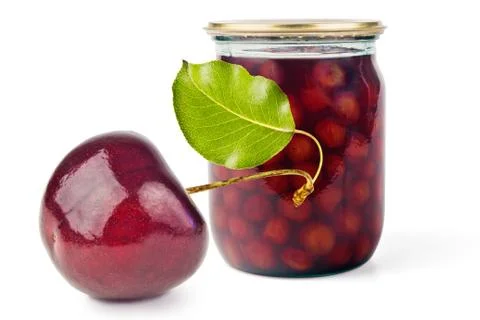 Cherry jam Stock Photos