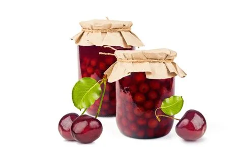 Cherry jam Stock Photos