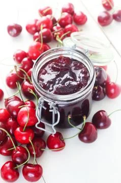 Cherry Jam Stock Photos