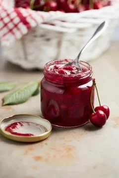 Cherry Jam Stock Photos