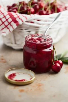 Cherry Jam Stock Photos