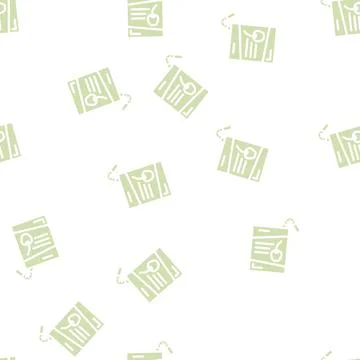 Cherry juice glyph vector seamless pattern Stock Illustration