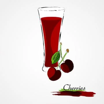 Cherry juice Stock Illustration