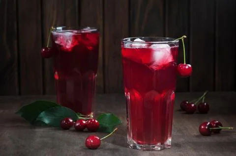 Cherry juice Stock Photos