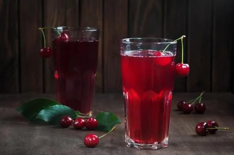 Cherry juice Stock Photos