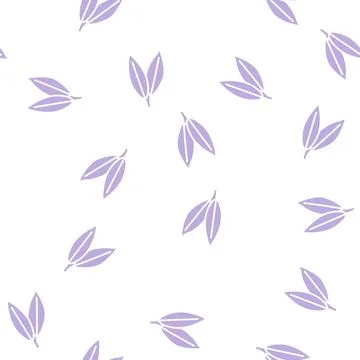 Cherry leaf glyph seamless pattern Illustrazione stock