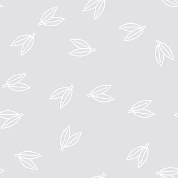 Cherry leaf line seamless pattern 库存插图