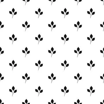 Cherry leaves pattern Stock Illustration