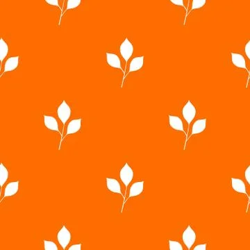 Cherry leaves pattern seamless Stock Illustration