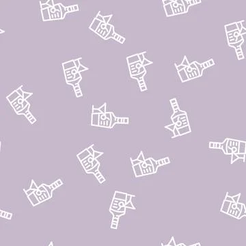 Cherry liqueur alcohol line vector seamless pattern Stockillustratie