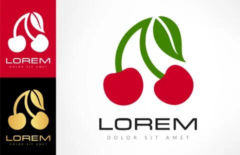 Cherry logo Stock-Illustration