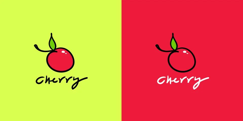 Cherry logo Stock-Illustration