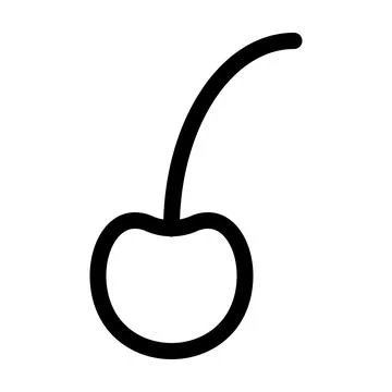 Cherry outline icon. Editable stroke. Vector graphics Stock Illustration