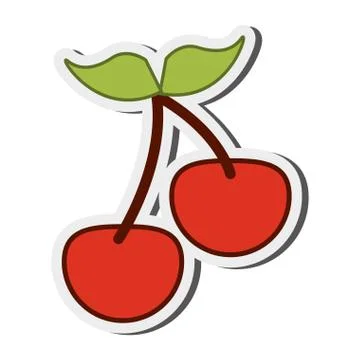 Cherry pair icon Ilustração Stock
