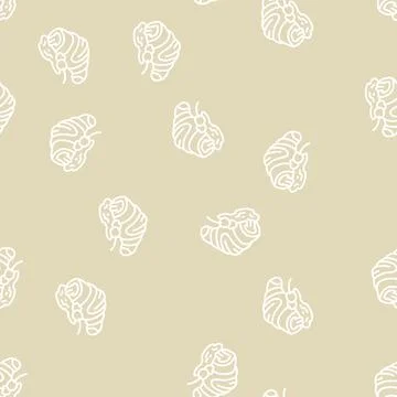 Cherry pastry line seamless pattern イラスト素材